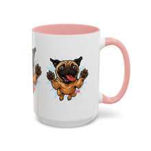 Load image into Gallery viewer, Pug Lover's Accent Coffee Mug, Cute Dog Mug, Pet Gift, Animal Lover's Present, Gift for Dog Owners, Funny Mug