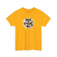 Load image into Gallery viewer, Cute Siberian Husky Dog Graphic Unisex Heavy Cotton Tee | Pet Lover Gift, Husky Apparel, Fun Casual Wear