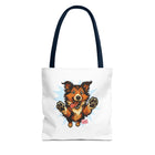 Cute Collie Dog Lover Tote Bag, AOP Dog Art Bag, Pet Owner Gift, Collie Lover Tote, Summer Beach Bag, Gifts for Dog Lovers
