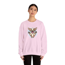Load image into Gallery viewer, Chihuahua Splash Crewneck Sweatshirt  Cute Jumping Puppy Graphic