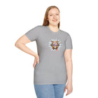 OMG Red Nose Pitbull Unisex Softstyle Shirt - A Happy and Excited Pit Bull on a High Quality Shirt for Dog Lovers