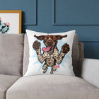 Fun German Shorthaired Pointer Dog Square Canvas Pillow