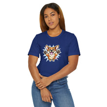 Load image into Gallery viewer, Happy Corgi Jumping T-Shirt | Cute Dog Illustration