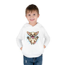 Load image into Gallery viewer, Happy Jumping Chihuahua Toddler Hoodie | Cute Dog Paw Print Design