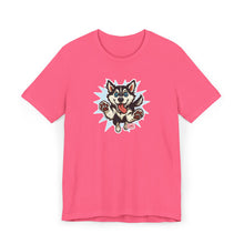 Load image into Gallery viewer, Playful Husky Dog Lover T-Shirt, Animal Lover Gift, Cute Pet Shirt, Casualwear, Gifts for Dog Owners, Unisex Tee