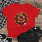 Festive Vizsla Dog Lover's Tee, Cute Animal T-Shirt, Holiday Gift, Casual Wear, Fun Christmas Design, Wreath Print Top
