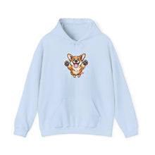 Load image into Gallery viewer, Happy Corgi Jumping hoodie | Cute Dog Illustration Hoodie
