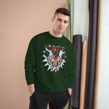 Load image into Gallery viewer, Champion Sweatshirt - Playful Jumping German Shorthaired Pointer Graphic GSP Premium Crewneck