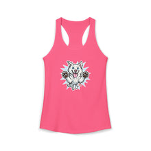 Load image into Gallery viewer, Women's Ideal Happy Husky Puppy Racerback Tank
