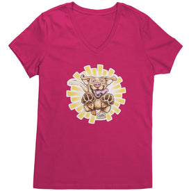 yellow labrador dog v neck shirt