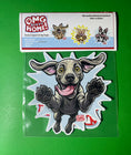 Happy Leaping Weimaraner Dog Sticker Pack: Weatherproof Dog Lover Decals