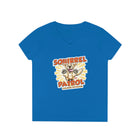 Playful Golden Retriever Puppy - Squirrel Patrol Ladies' V-Neck T-Shirt
