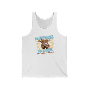 Playful Chocolate Labrador Retriever Puppy Dog Unisex Jersey Tank