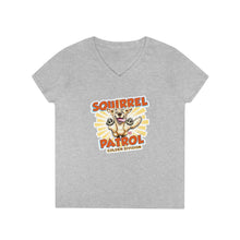 Load image into Gallery viewer, Playful Golden Retriever Puppy - Squirrel Patrol Ladies' V-Neck T-Shirt