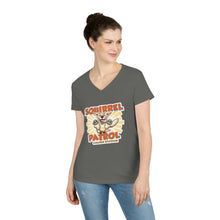 Load image into Gallery viewer, Playful Golden Retriever Puppy - Squirrel Patrol Ladies' V-Neck T-Shirt