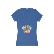 Load image into Gallery viewer, Women's Jersey Short Sleeve Deep V-Neck Tee - German Shepherd