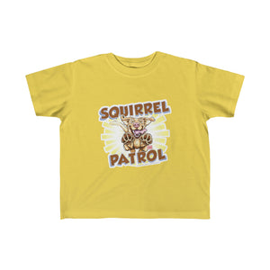 Cute Yellow Labrador Retriever Puppy Dog Squirrel Patrol - Kid's Fine Jersey Tee