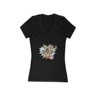 Women's Jersey Short Sleeve Deep V-Neck Tee - German Shepherd