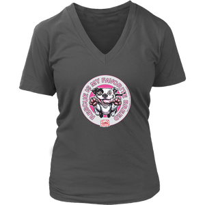 Rescue is my favorite breed - White Pitbull - Womens V-Neck Shirt