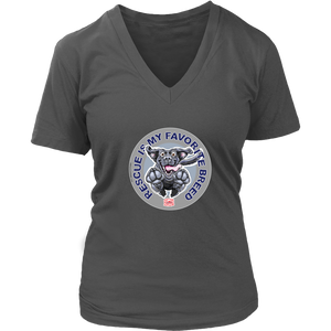 Rescue is My Favorite Breed - Black Labrador Womens V-Neck