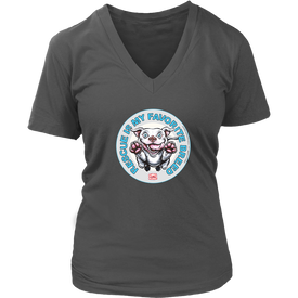 Rescue is my favorite breed - White Staffy Womens V-neck by District