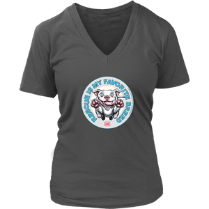 Rescue is my favorite breed - White Staffy Womens V-neck by District