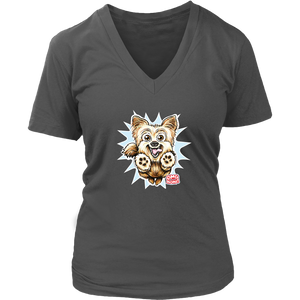 Yorkshire Terrier (Yorkie) - District Womens V-Neck for Dog Lovers