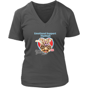 Emotional Support Human - Yellow Labrador Retriever - District Womens V-Neck