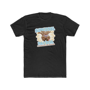 Chocolate Labrador Dog Squirrel Patrol - Men's Cotton Crew Tee