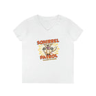 Playful Golden Retriever Puppy - Squirrel Patrol Ladies' V-Neck T-Shirt