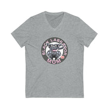 Load image into Gallery viewer, Black Labrador Retriever Dog Mom Jersey Short Sleeve V-Neck Tee