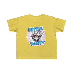 Cute Red Nose Pitbull Puppy Dog Pittie Party - Kid's Fine Jersey Tee