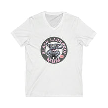 Load image into Gallery viewer, Black Labrador Retriever Dog Mom Jersey Short Sleeve V-Neck Tee