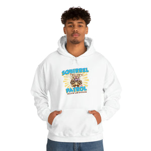 Cute Yellow Labrador Retriever Dog - Squirrel Patrol Puppy - Unisex Heavy Blend™ Hooded Sweatshirt