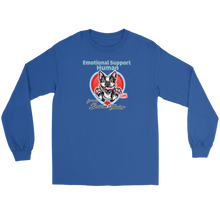 Load image into Gallery viewer, OMG Boston Terrier dog on royal blue long sleeve tee