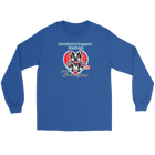 OMG Boston Terrier dog on royal blue long sleeve tee