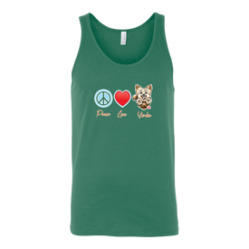 Peace Love Yorkie - Canvas brand Unisex Tank