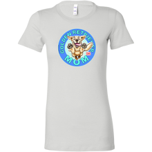 Load image into Gallery viewer, A women&#39;s white t-shirt featuring the OMG You&#39;re Home! Golden Retriever artwork 