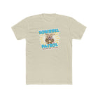Excited Yellow Labrador Retriever Puppy Dog on a Men's Cotton Crew Tee
