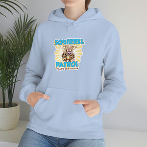 Cute Yellow Labrador Retriever Dog - Squirrel Patrol Puppy - Unisex Heavy Blend™ Hooded Sweatshirt