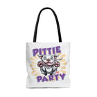 Happy White Pitbull Puppy Dog Tote Bag (AOP)