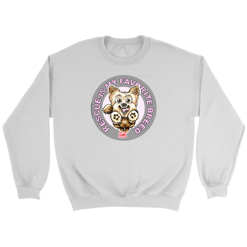 Rescue is My Favorite Breed - Yorkie Crewneck Sweatshirt