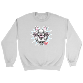 White French Bulldog - Frenchie Dog Lover's Crewneck Sweatshirt