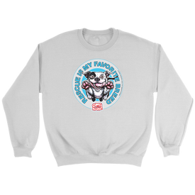 Rescue is my favorite breed - White Pitbull - Crewneck Sweatshirt