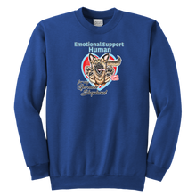 Load image into Gallery viewer, Emotional Support Human - German Shepherd - Youth Crewneck Sweatshirt