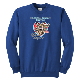 Emotional Support Human - German Shepherd - Youth Crewneck Sweatshirt