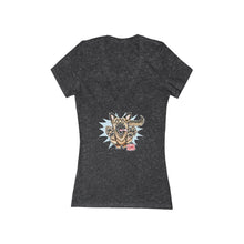Load image into Gallery viewer, Women's Jersey Short Sleeve Deep V-Neck Tee - German Shepherd