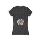 Women's Jersey Short Sleeve Deep V-Neck Tee - German Shepherd