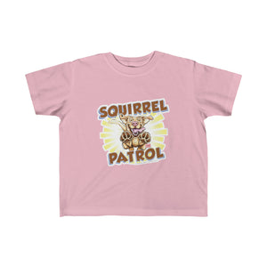 Cute Yellow Labrador Retriever Puppy Dog Squirrel Patrol - Kid's Fine Jersey Tee