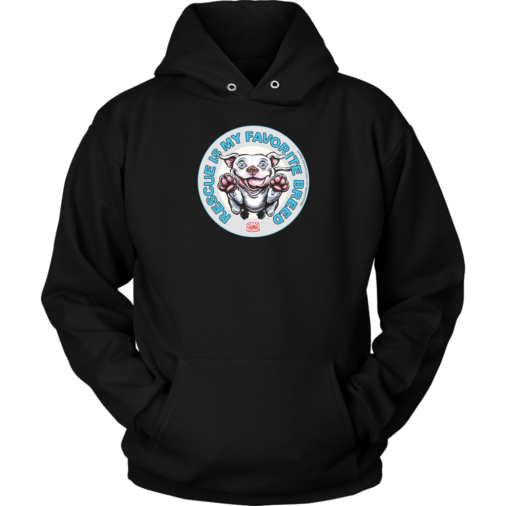 Rescue is my favorite breed - White Staffy Unisex Hoodie